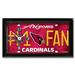 NFL Wall/Desk Analog Clock, #1 Fan with Team Logo - Arizona Cardinals