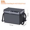 22L Food Delivery Insulated Bag Catering Thermal Bag Pizza Take-away Bag Black