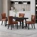 Edenbrook Faux Leather and Acacia Wood 5 Piece Dining Set by Christopher Knight Home