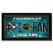 NFL Wall/Desk Analog Clock, #1 Fan with Team Logo - Jacksonville Jaguars