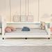 Twin Size Daybed: Upholstered, Ears Shaped Headboard, Sturdy Frame
