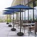 7.5FT Patio Umbrella Outdoor Table Umbrella Market Umbrella with Push Button Tilt and Crank 6 Sturdy Ribs for Garden Lawn Deck Backyard & Pool (Blue)