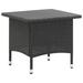Anself Tea Table Black Poly Rattan Garden Side Table Steel Frame Coffee Table for Patio Balcony Backyard Poolisde Outdoor Furniture 19.7 x 19.7 x 18.5 Inches (L x W x H)