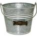 1 PK Robert Allen MPT01626-Robert Allen Vintage 6 In. White Wash Banded Galvanized Metal Planter