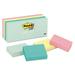 Post-it Original Pads in Beachside Cafe Collection Colors 1.38 x 1.88 100 Sheets/Pad 12 Pads/Pack (653AST)