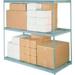 Global Industrial B2297067 84 x 96 x 24 in. 3 Shelves Wide Span Rack with Wire Deck Gray