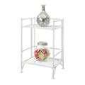 Convenience Concepts Xtra Storage 2 Tier Folding Metal Shelf White ( Pack of 2 )