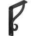 Ekena Millwork 1 1/2 W x 5 1/2 D x 8 H Ashford Single Wrought Iron Bracket (Single center brace) (6-Pack)