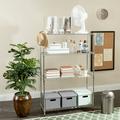 SAFAVIEH Delta 4-Tier Chrome Wire Shelf Chrome