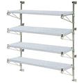 21 Deep x 72 Wide x 63 High Adjustable 4 Tier Solid Galvanized Wall Mount Shelving Kit