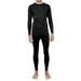 Rocky Menâ€™s Thermal Underwear Set Insulated Top & Bottom Base Layer For Cold Weather Black Large