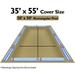 Supreme Plus Rectangle Tan Swimming Pool In-Ground Winter Cover (Choose Sizes) 30 x 50