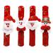 6PCS Cartoon 3D Santa Claus Snowman Elk Slap Bracelet Snowflake Gold Stamping Wristband For Kids Boys Girls Adults Christmas Par