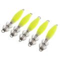 5pcs Sea Fishing Squid Hooks Hook Saltwater Fishing Accessories Hard Orange/Red/Pink/Yellow - Yellow