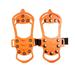 1 Pair of 11 Teeth Non Snow Shoe Spikes Ice Grips Cleats Protective Shoes Cover Crampons for Outdoor Climbing Size M Orange