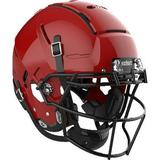 Schutt F7 VTD Adult Football Helmet with Carbon Steel Mask (Scarlet XL+ Black ROPO-NB)