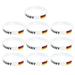 10 Pcs Flag Printed Country Silicone Wristband Fashion Sports Bracelet Hand Ring Wristband for Sports Game Football Match(Germany)