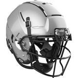 Schutt F7 VTD Adult Football Helmet with Carbon Steel Mask (Metallic Silver L Black ROPO-NB)