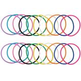 20Pcs Elastic Jelly Bracelet Stretch Silicone Bracelets DIY Wrist Charms Stylish Silicone Bracelets(Mixed Color)