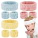 9 PCS Women Face Wash Headband Wristband Set Woman Spa Headband Makeup Skincare Headbands Washing Wrist Bands