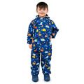 JAN & JUL Kids Waterproof Suit Rain Wear Coverall for Boys (Puddle-Dry: Navy Dino Kids Size: 5T)