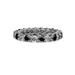 Black and White Diamond 3.4mm Gallery Eternity Band 2.94 to 3.41 Carat tw in 14K White Gold.size 7.0