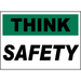 Vinyl Stickers - Bundle - Safety and Warning & Warehouse Signs Stickers - Think Safety Sign - 10 Pack (3.5 x 5 )