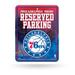 Philadelphia 76ers 8.5 x 11 Carbon Fiber Metal Parking Sign - Great for Man Cave Bed Room Office Home DÃ©cor