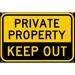 Vinyl Stickers - Bundle - Safety and Warning & Warehouse Signs Stickers - Private Property Keep Out Sign X8 - 3 Pack (18 x 24 )