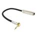 3.5 Mm 90 Degree 1/4 Plug to 6.35 1/8 Stereo Adapter Cable