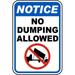 Vinyl Stickers - Bundle - Safety and Warning & Warehouse Signs Stickers - Notice No Dumping Allowed Sign P1 - 3 Pack (18 x 24 )