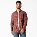 Dickies Men's Flex Long Sleeve Flannel Shirt - Fired Brick/multi Plaid Size S (WL650)