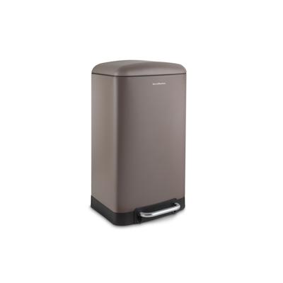 Les Collectors Tret-Mülleimer N°883 / Edelstahl/Taupe / 40 L/rechteckig und praktisch, Metall Image