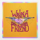Angdest Club Holographic Decal Stickers Of I Wanna Be Your Friend Premium Waterproof For La