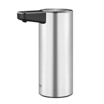 PROREGAL Stilvoller Flüssigseifenspender aus Edelsthal mit Touchless Bediensensor | 0,25 Liter, HxBxT 17,5x7x12cm | Edelstahl / Silber Image