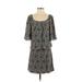 Juicy Couture Casual Dress - DropWaist Scoop Neck 3/4 sleeves: Green Dresses - Women's Size 0