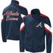 Men's G-III Sports by Carl Banks Navy Atlanta Braves Earned Run Full-Zip Jacket