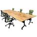 72" x 213" Flip & Stow Solid Wood / Beech Modular Conference Table