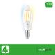 4Lite Smart Connected By Wiz C37 E14 Filament Bulb Clear Twin Pack