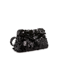 Sequinned leather shoulder bag