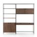 Joss & Main Galeria 85" Wall Desk Wood/Metal in Brown | 83 H x 85 W x 22 D in | Wayfair A391F860F61E47808E99B3FCC76CBCC0