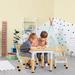 Pirecart Square Preschool Play/Activity Table Wood in Brown | 23.6 H x 23.6 W in | Wayfair USATCN-1042273