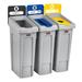 Rubbermaid 2007917 69 gal Multiple Material Recycle Bin - Indoor, 69 Gallon, Gray