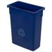 Carlisle 342015REC-14 15 gal Multiple Materials Recycle Bin - Indoor, 15 Gallon, Blue