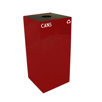 Witt 32GC01-SC 32 gal Cans Recycle Bin - Indoor, Fire Resistant, Hole Opening, Red