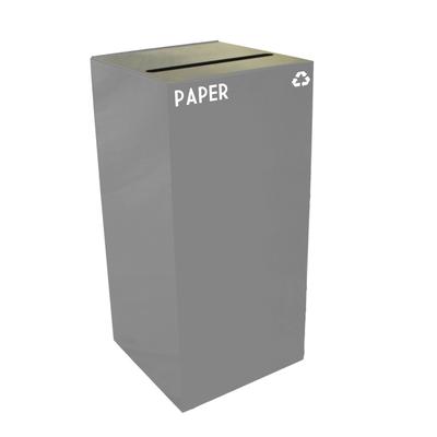 Witt 32GC02-SL 32 gal Paper Recycle Bin - Indoor, Fire Resistant, Slot Opening, Slate, Gray