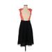 Little Mistress Casual Dress - Midi: Black Color Block Dresses - Women's Size 4