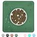 Ptlom Pet Placemat for Dog and Cat Waterproof Non-Slip Pet Bowl Mat Prevent Food and Water Overflow Puppy Dish Feeding Mats Suitable for Medium and Small Pet 13*13 silicone Pet Pads HunterGreen