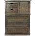 Gracie Oaks Quacy 5 Drawer Solid Wood Combo Dresser Wood in Blue/Brown | 53.25 H in | Wayfair 4BC2148298C74575BA37DEC3B7FD2841