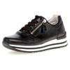 Keilsneaker GABOR "Turin", Damen, Gr. 38, schwarz, Nappaleder, sportlich, Schuhe Sneaker, mit gepolstertem Schaftrand, Komfortweite H